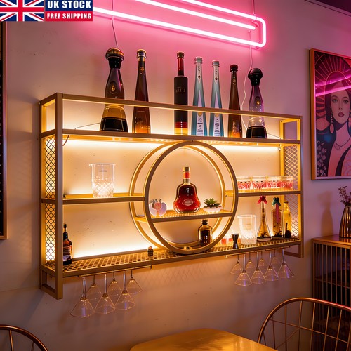 Tier bar shelves wall - 3-tier,