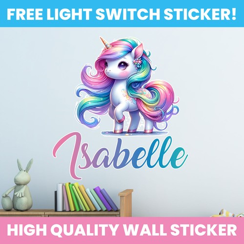 Personalised unicorn wall - unicorn,