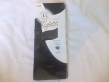 Vintage 1989 Tesco Tights Black One Size 15 Denier 