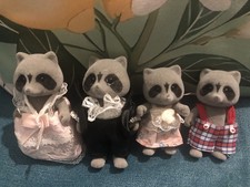 Sylvanian Families Chestnut Racoon Family Retro/vintage 1985