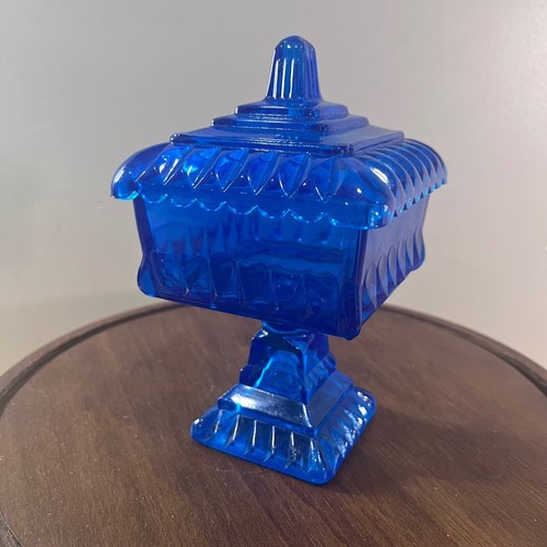 Vtg jeanette blue glass - vtg,