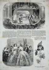 Original Old Antique Print 1856 Paris Fashion Aconite Wolfsbane Woodin Oddities