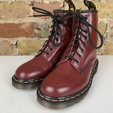 Dr Martens 1460 Made in England Cherry Red Leather Boots UK Size 4 Doctor Martin