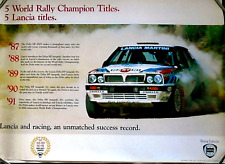 Lancia Delta HF integrale 5 Times WRC Original 1992 Poster LARGE 98cm x 69cm