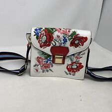 Red Herring Ladies Embroidered Bag Handle & Long Cross Body Strap Flower pattern