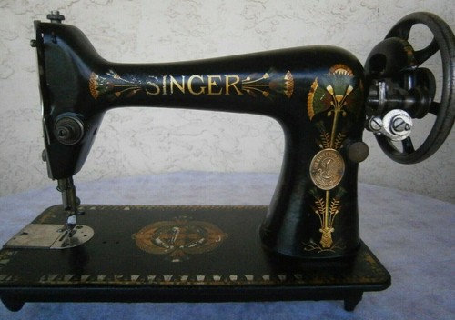 Vtg antique 1909 - singer, lotus