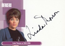 THE AVENGERS DEFINITIVE SERIES 1 (2003) - A2 LINDA THORSON (TARA KING) AUTOGRAPH