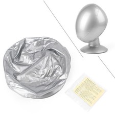 1x Inflatable Mannequin Head Round Torso Model PVC Silver