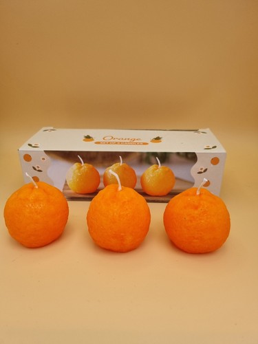 Small orange shaped votive - orange,