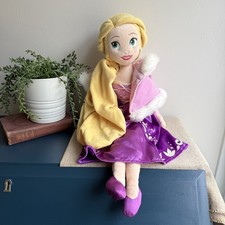 Rapunzel Tangled Princess Disney Store Plush Soft Toy Doll With Cape Winter