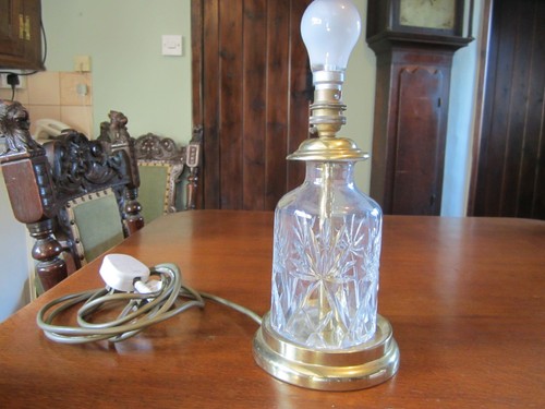 Vintage cut glass - vintage, brass