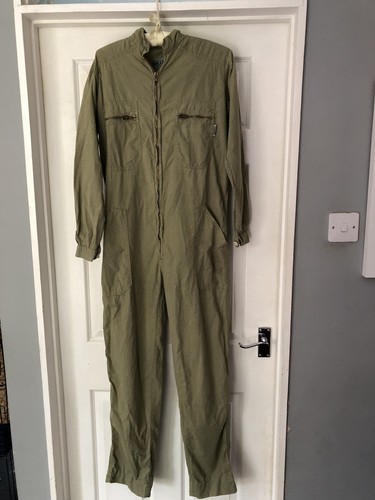 Vintage green cotton jumpsuit - green,