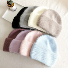 2024 Rabbit Cashmere Hat Thick Warm Vogue Ladies Wool Angora Female Beanie Hats