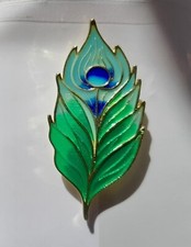 Peacock Feather Metal Enamel