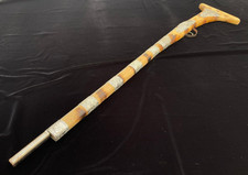 Vintage Moroccan Berber Gun Flintlock Handcrafted Rifle Silver & Wood Shooter 43