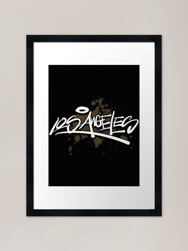 Tag coffee stain framed art - la,