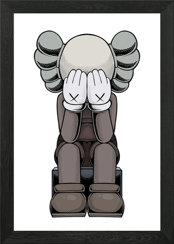 Kaws illustration framed wall - illustration,