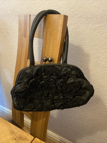Women black leather - black,