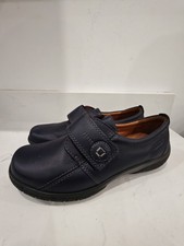 Hotter Sugar Ladies Shoes Navy Size 4 Hook and Eye closure Wide Fit New