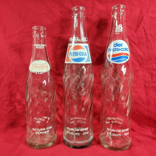 Pepsi cola vintage bottles lot - pepsi,