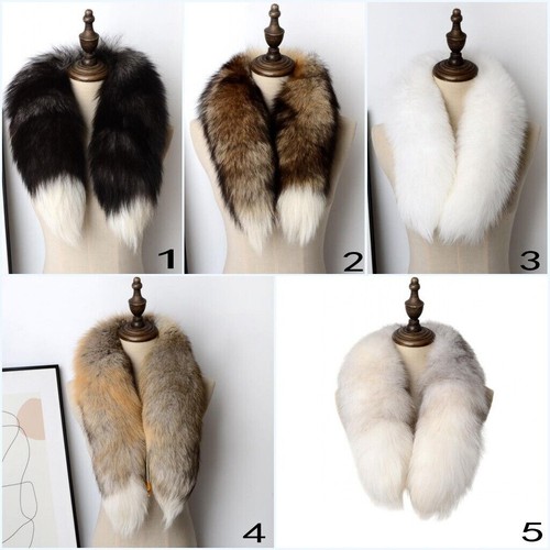 Genuine fox fur tail - fur, scarf