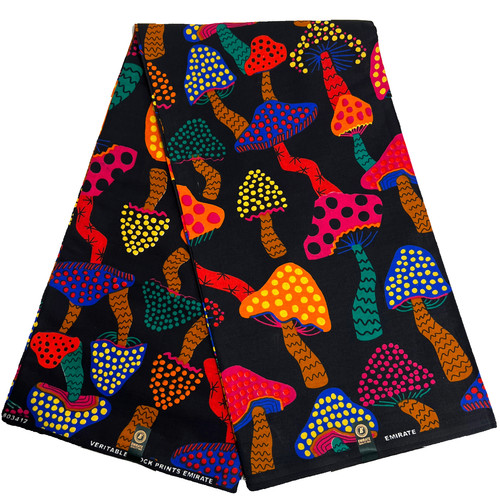 African fabric wax mushrooms - african,