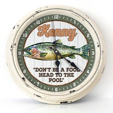 Personalised Wall Clock Salmon