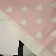Laura Ashley Pink Hearts Print Fabric Material Cute Pretty 135cm x 200cm 2metres