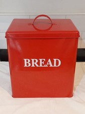 Large Red Bread Bin with