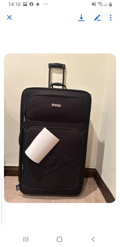 Black dunlop suitcase brand - black,