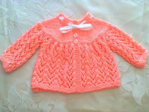 Hand knitted matinee coat 3 - knitted,