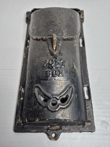 Antique cast iron post mail - cast,