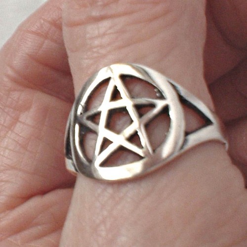 Pentagram ring sterling silver - sterling,
