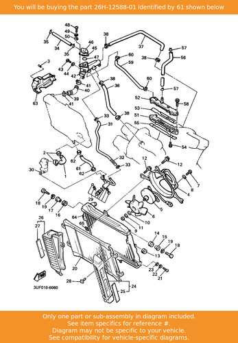 Yamaha hose 26h 12588 01 - yamaha,