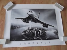 Concorde over Manhattan New York - British Airways Concorde art print