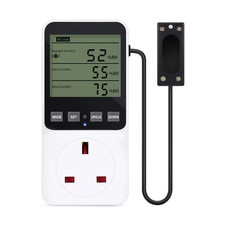 Digital Temperature Humidity Controller LCD Display Thermostat Timer Socket Heat