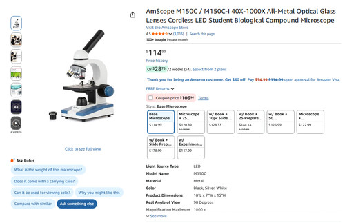Amscope m150 series portable - m150,