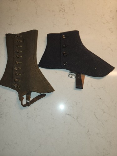 Vintage spats with buttons - , &