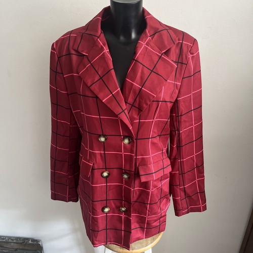 Red checkered tartan jacket - tartan,