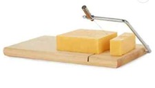 Wooden Cheese Board With Wire Cutter Slicer Cutter Cutting Gift