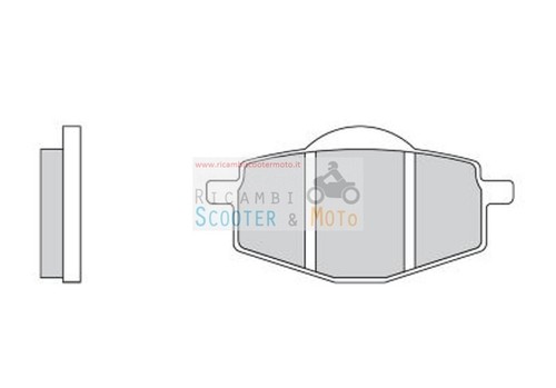 Pair rear brake pads - rear,