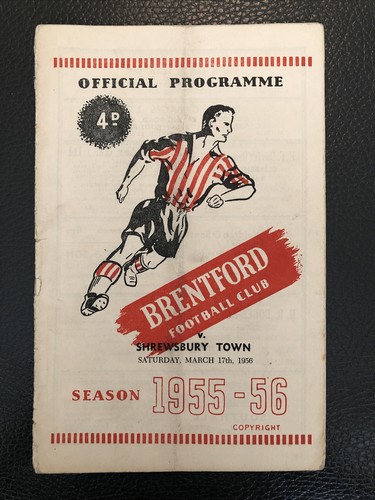1956 brentford v - 17.3.1956.,