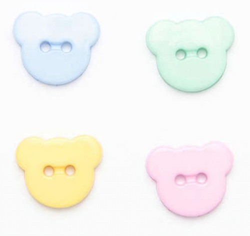 Novelty buttons bear heads - novelty,