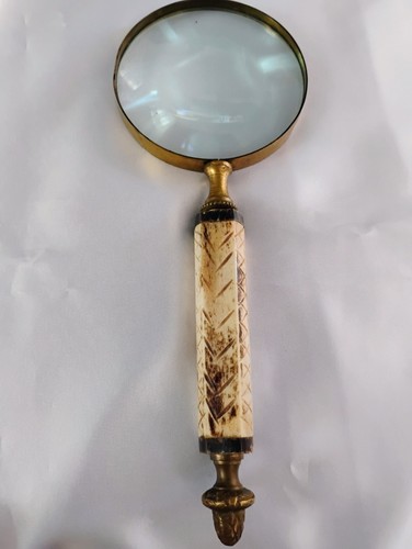 Brass handheld magnifying - brass,