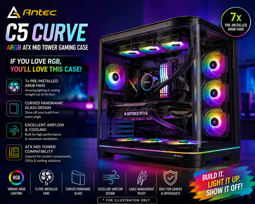 Antec c5 curve argb - antec,