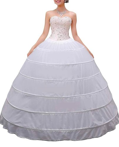 Women line white full - a-line,