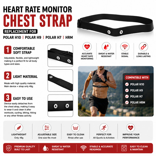 Heart rate monitor chest strap - heart,