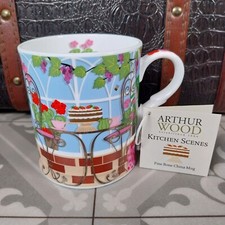 Arthur Wood Kitchen Scenes Garden Room Mug BNWT Platinum