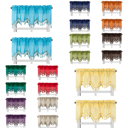 2pc solid faux silk swag - 2pc,