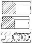 Piston rings for cylinder - for,